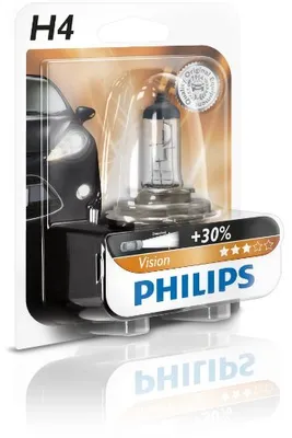 Obrázok produktu pre Philips Vision 12342PRB1, 60 W, 12 V, H4, Halogén, 3200 K, 1 kusov