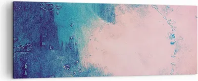 Produktbild von Bild auf Leinwand - Leinwandbild - Einteilig - Abstraktion Rosa Blau - 140x50cm - Wand Bild - Wanddeko - Wandbilder - Leinwanddruck - Bilder - Wanddekoration - Leinwand bilder - AB140x50-4856