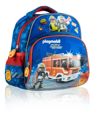 Produktbild von ASTRA kleiner Schulrucsack Schultasche PLAYMOBIL FEUERWEHR leicht bunt Kinder Kindergarten