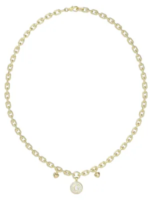 Obrázek produktu pro Guess JUBN06196JWYGT/U Dámský náhrdelník ve tvaru srdce z nerezové oceli, bílé zlato, 45,5 cm