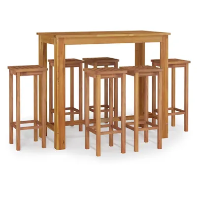 Produktbild von 7-tlg. Gartenbar-Set Massivholz Akazie