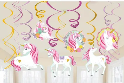 Produktbild von Partydekoration zum Aufhängen Einhorn 61cm