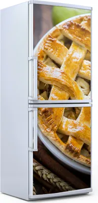 Produktbild von Kühlschrankdekoration  60x180 cm  Aufkleber auf dem Kühlschrank - Apfelkuchen Torte