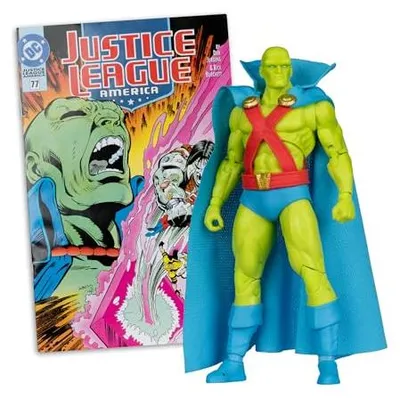 Immagine prodotto di DC Direct, action figure di Martian Manhunter (Justice League #77), altezza 7 pollici, con fumetto incluso, prodotta da McFarlane Toys