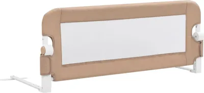 Produktbild von vidaXL Kleinkind-Bettschutzgitter Taupe 102x42 cm Polyester