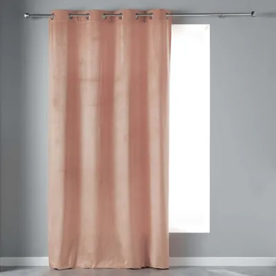 Obrázek produktu pro Záclona s očky VELVETINE, 140 x 240 cm, světle růžová