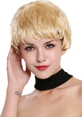 Produktbild von WIG ME UP Echthaar Perücke kurz strähnig Platinblond RGH-5938A-HH-613