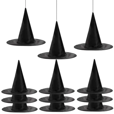 Immagine prodotto di Omgoods - Set di accessori per Halloween con cappelli da strega neri