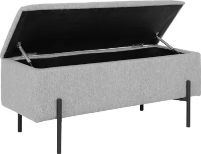 Immagine prodotto di House Nordic Watford panca con vano portaoggetti grigio chiaro, nero