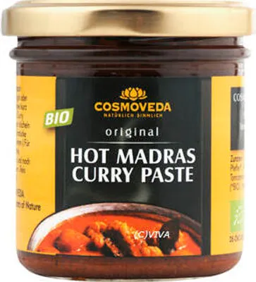 Produktbild von Cosmoveda Hot Madras Curry Paste 160g