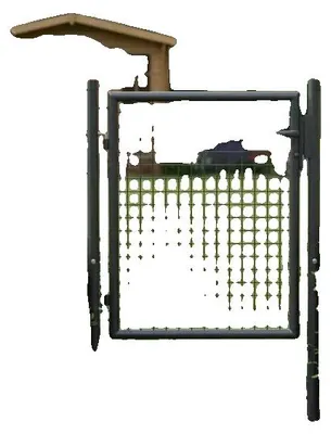 Productafbeelding van Tuinpoort, verstelbare breedte, verzinkt staal, 100 x 75 cm