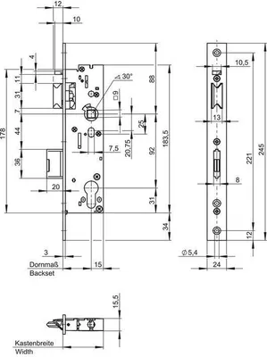 Produktbild von WILKA selbstverriegelndes Anti-Panik-Einsteckschloss 7667 (Dornmass: 40 mm) Dornmass: 40 mm
