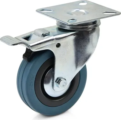 Obrázok produktu pre Koliesko na vozíky PP/guma 75x21mm otočné s brzdou Pro-Tech TOOLS 15928