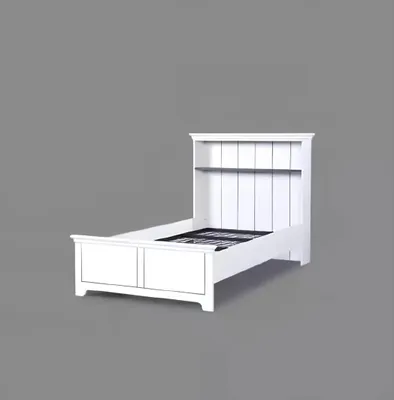 Obrázek produktu pro Dřevěná postel Design ložnice nábytek Pokoj pro mládež Dřevo Bílá Klasika