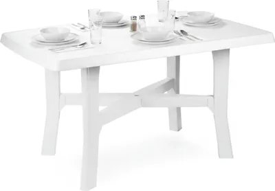 Immagine prodotto di Raspberry - Tavolo da Esterno, 138x88x72h cm Bianco, 6 Posti Italy