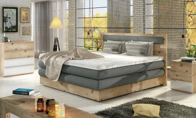Produktbild von Holz Bett Ehe Betten Design Polster Schlafzimmer 180x200 Italienische Stil Möbel