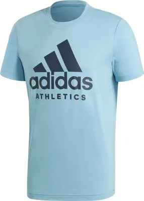 Produktbild von adidas Herren Baumwoll SID Branded Tee T-Shirt, Größe:M, Farbe:Blau