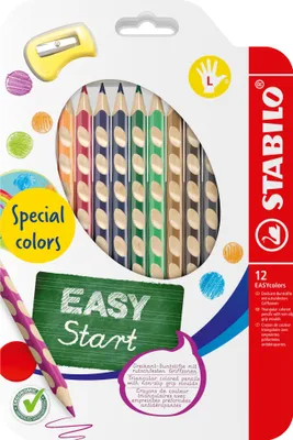 Produktbild von STABILO Dreikant-Buntstifte EASYcolors L 12er Etui für Linkshänder