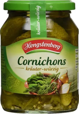 Immagine prodotto di Cetriolini sottaceto piccanti alle erbe Hengstenberg Cornichons 330g