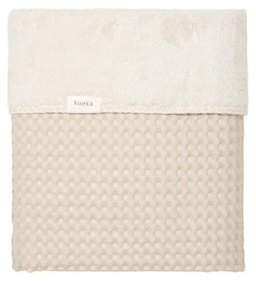 Produktbild von Koeka Oslo Babydecke Waffel/Teddy Sand/Pebble