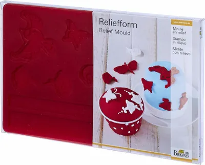 Produktbild von Birkmann Reliefform Blüten, Relief Form, Back Form, Backzubehör, Silikon, 21 cm, 254152