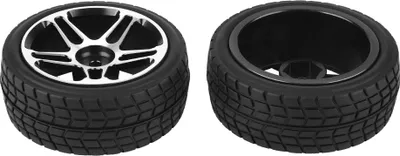 Produktbild von 2 Stück langlebige Gummireifen für RC-Truck, 67 mm Durchmesser, passend für Redcat/HSP Straßenautos, Farbe Blau