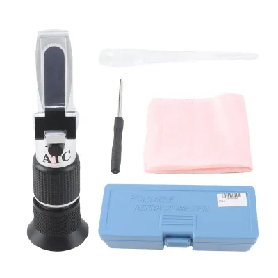 Image de réfractomètre manuel 3 en 1 pour le miel - Mesureur d'humidité, Brix & Baume avec ATC - Testeur de miel pour l'apiculture, le sirop d'érable & la mélasse