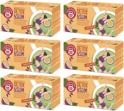 Produktbild von Teekanne Detox & Slim Passionsfrucht Kräutertee 120 Beutel - Brennnessel Grüntee