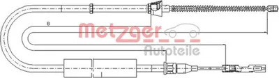 Produktbild von METZGER Handbremsseil 10.7507 links rechts für AUDI A2 (8Z0) 1075/814mm
