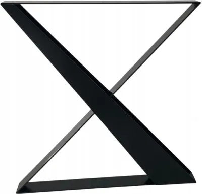 Produktbild von Tischbein, Möbelbein, Möbelfüß, Metallbein, Tischfuss, Tischkufen, Tischgestell, Industriestil Loft-Stil, 1 Stück, 70x71cm, X-form