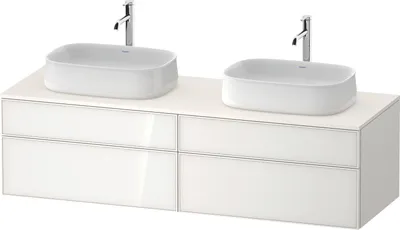 Image de Duravit Zencha Meuble sous-lavabo sur console, 1600x550mm, 2 tiroirs, 2 découpes, ZE4825, ZE4825B64840000