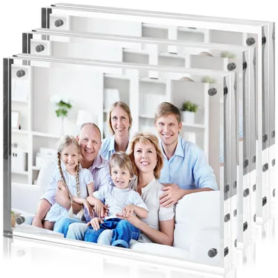 Obrázek produktu pro Elzusha – Sada 3 magnetických akrylových fotorámečků, rozměr 13x18 cm, transparentní