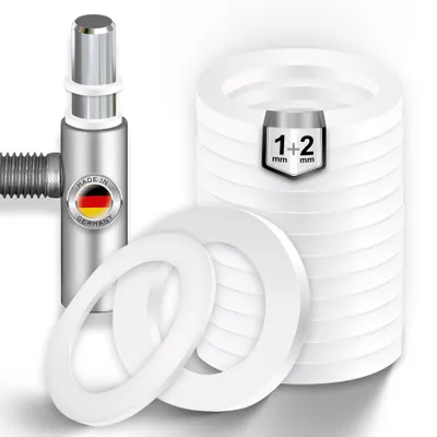 Produktbild von Scharnierringe – 60 Stück – Unterlegscheiben für Innentüren (1 mm + 2 mm)