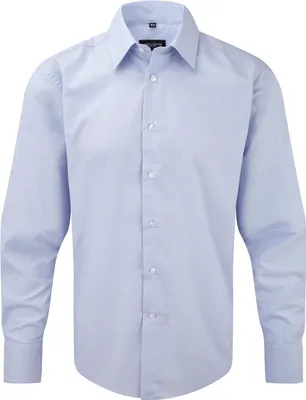 Produktbild von Russel Europe Oxford Herren Langarm Hemd, Größe:4XL, Farbe:Oxford Blue