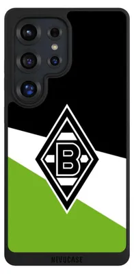 Produktbild von NIVOCASE Handyhülle für Samsung Galaxy S25 Ultra Hülle NIVOpure Case Schwarz Borussia Mönchengladbach Gladbach Offizielles Lizenzprodukt