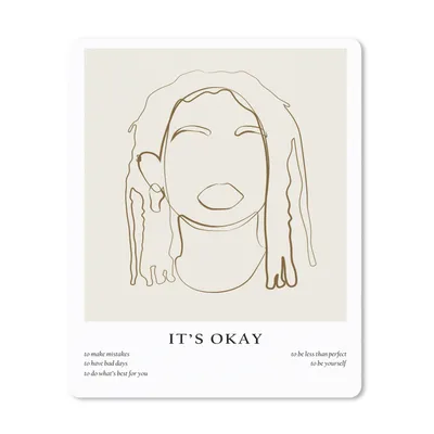 Produktbild von MuchoWow® Mauspad Mousepad Frauen - Text - Strichzeichnungen - Zitate 19x23 cm - Mousepads - Maus Mat - Pad - Mausunterlage - Mauspads - Spielen