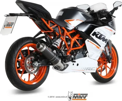 Image de Échappement Mivv Carbon GP Sport 1x1 avec homologation (ABE) pour KTM RC 390, modèles 2014-2015
