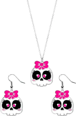Produktbild von Totenkopf Set Ohrringe und Halskette