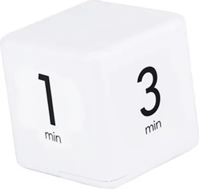 Obrázek produktu pro Přenosný časovač Cube Timer Digitální kuchyňský časovač Odpočítávání Alarm 1-3-5-10 minut Flip Timing s digitálním displejem Time Management pro studium Sport Vaření Hry Kancelář