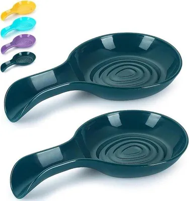 Immagine prodotto di Portacucchiai e portaspatole in plastica, 2 set, lavabili in lavastoviglie, accessori da cucina per piano di lavoro e piano cottura
