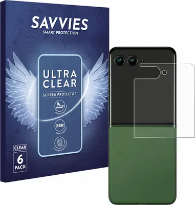 Produktbild von 6x Für Motorola Razr 50 Ultra (Hinteres Display) Schutzfolie Savvies Displayschutz Display Schutz Folie Klar Transparent
