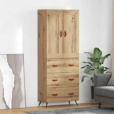 Obrázek produktu pro vidaXL Highboard Artisan dub 69,5 x 34 x 180 cm Materiál na bázi dřeva