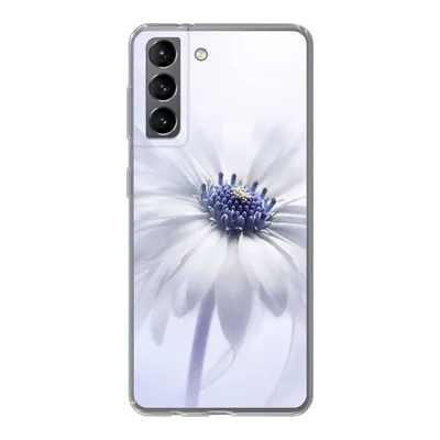Produktbild von MuchoWow® Handyhülle Schutzhülle Hülle für Samsung Galaxy S21 Blume - Abstrakt - Weiß Silikon Softcase Handy Hülle - Softcase