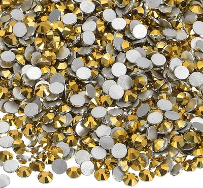 Productafbeelding van Strass Steentjes - Glas Kristallen - Kleding Decoratie - Gladde Randen - 4320 Stuks - Goud