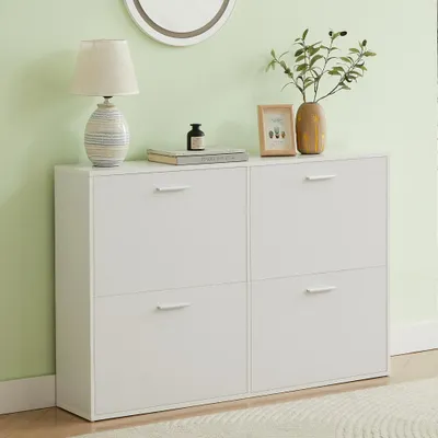 Immagine prodotto di CASABEL Scarpiera 24 paia, Consolle Compatta, Bianco