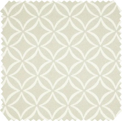 Productafbeelding van novely® HANAU EVITA - Decoratiemateriaal met cirkel- en ruitpatroon - Duurzaam meubelstof - Gemakkelijk te onderhouden, verkrijgbaar per meter (1 meter). - Kleur: 25 Crème