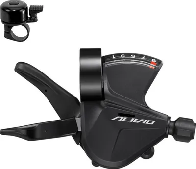 Zdjęcie produktu dla Manetka Shimano ALIVIO SL-M3100 9-rzędowa wraz z dzwonkiem rowerowym