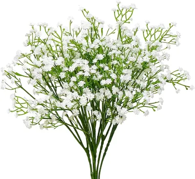 Produktbild von Schleierkraut Künstlich 6 STK Fake Deko Blumen Künstlich Gypsophila Artificial Flowers Weiße Künstliche Schleierkraut für Hochzeit Zuhause Deko