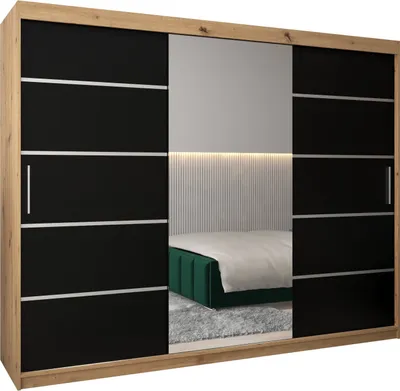Produktbild von Kleiderschrank, Schiebetürenschrank Schlafzimmer, Schrank mit Spiegel VERONA 2 250 cm