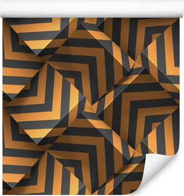 Zdjęcie produktu dla Tapeta Ozdoba Ścienna do Salonu Wzory GEOMETRYCZNE Abstrakcja 3D